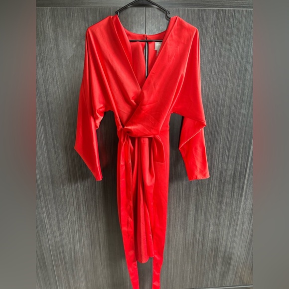 ASOS satin wrap waist dress - Picture 5 of 7